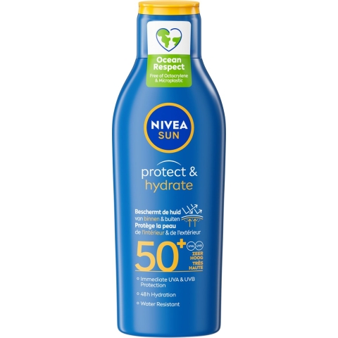 1+1 gratis: Nivea Sun Protect&Hydrate Zonnemelk SPF 50+ 200 ml
