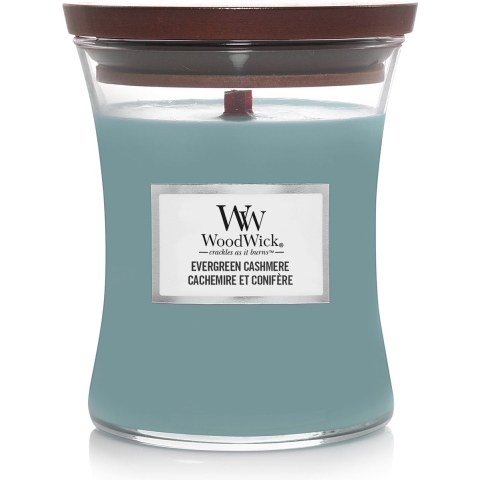 WoodWick Geurkaars Medium Evergreen Cashmere 275 gr