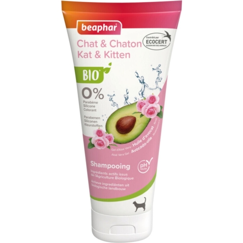 3x Beaphar Bio Shampoo Tube Kat Kitten 200 ml
