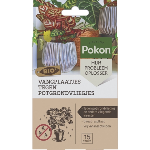 3x Pokon Vangplaatjes tegen Potgrondvliegjes Biologisch 15 stuks