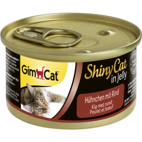 24x GimCat ShinyCat in Jelly Kip&Rund 70 gr