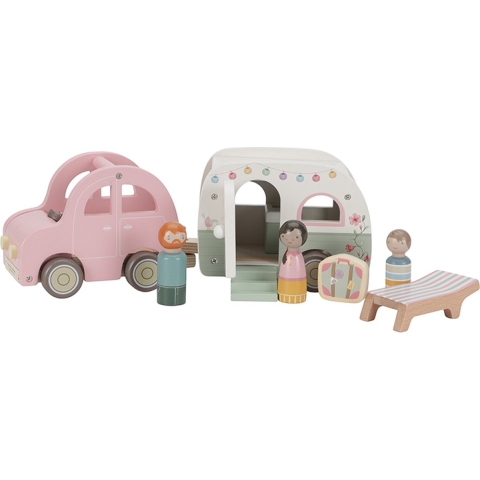 Speelgoed Auto Met Caravan Little Dutch