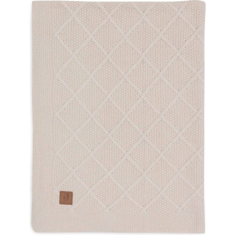 Deken Wieg Jollein 75x100 Check Knit Oatmeal