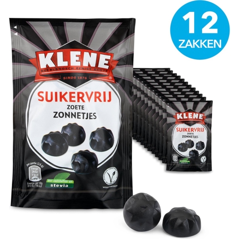 12x Klene Zoete Zonnetjes Suikervrij 105 gr
