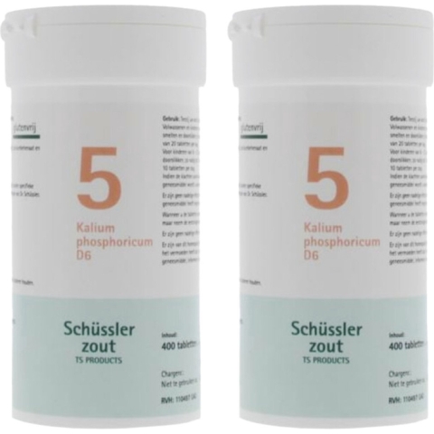2x Pfluger Schussler Zout nr 5 Kalium Phosphoric D6 400 tabletten