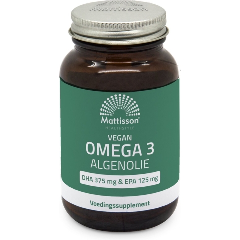 Gratis Verzending: Mattisson HelathStyle Vegan Omega 3 Algenolie 375 DHA 125 EPA 60 vegacapsules