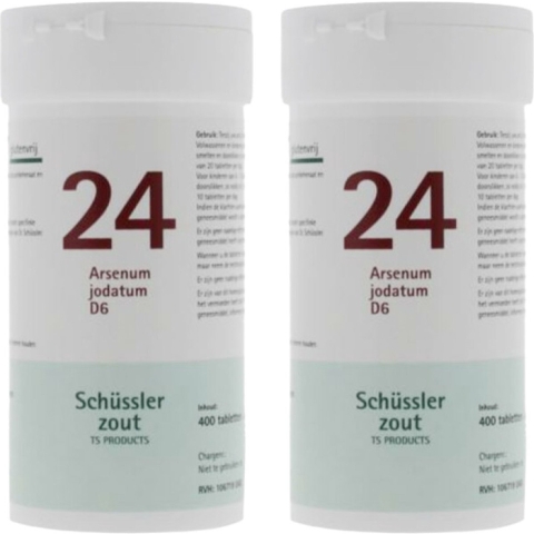 2x Pfluger Schussler Zout nr 24 Arsenum Jodatum D6 400 tabletten