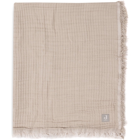 Deken Ledikant Jollein 120x120 Fringe Olive Green/Ivory