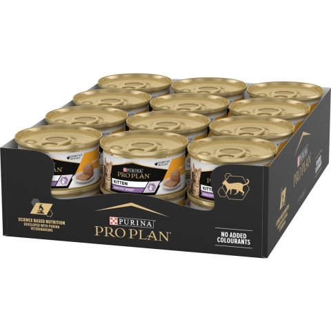 24x Pro Plan Cat Blik Mousse Kitten Kip 85 gr