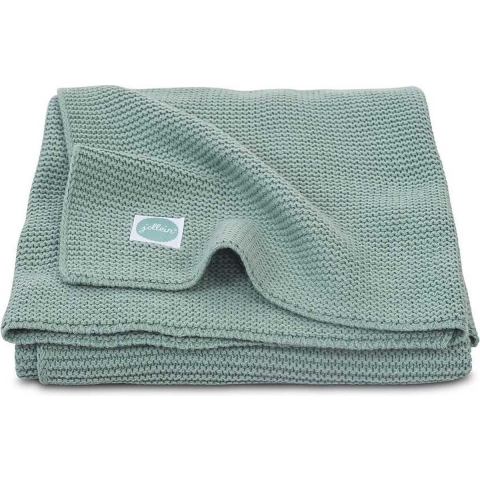 Deken Jollein Ledikant 100x150 Basic Knit Forest Green
