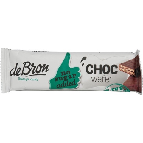24x De bron Choc Wafer Suikervrij 40 gr