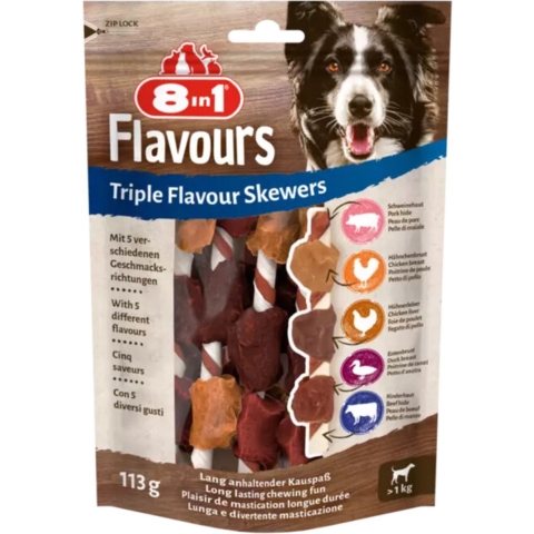 6x 8in1 Triple Flavour Skewers 6 stuks