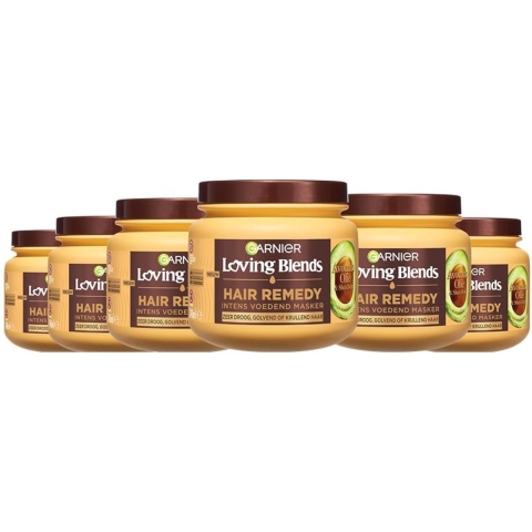 6x Garnier Loving Blends Avocado Olie en Shea Boter Haarmasker 340 ml