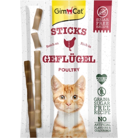 24x GimCat Sticks Gevogelte 4 stuks
