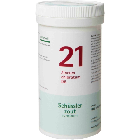 2x Pfluger Schussler Zout nr 21 Zincum Chloratum D6 400 tabletten