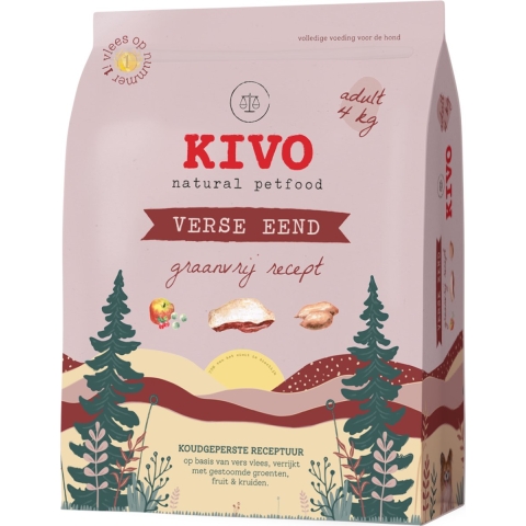 Kivo Verse Eend Graanvrij 4 kg