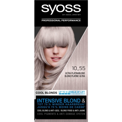 3x Syoss Cool Blonds Haarverf 10-55 Ultra Platinum Blond