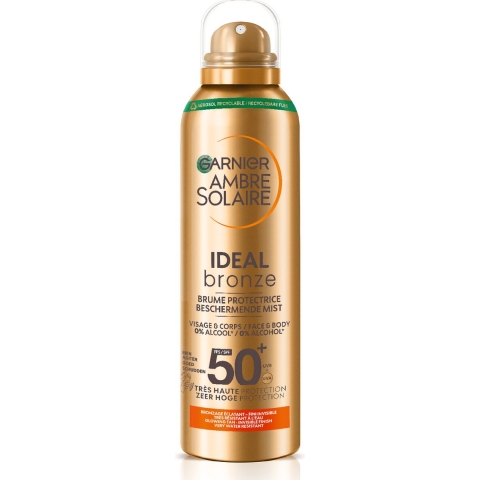 1+1 gratis: Garnier Ambre Solaire Ideal Bronze Beschermende Mist SPF 50 150 ml