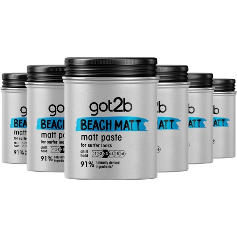 6x Got2b Beach Matt Paste 100 ml