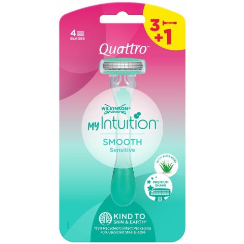 3x Wilkinson Wegwerpscheermesjes Quattro For Woman 4 stuks