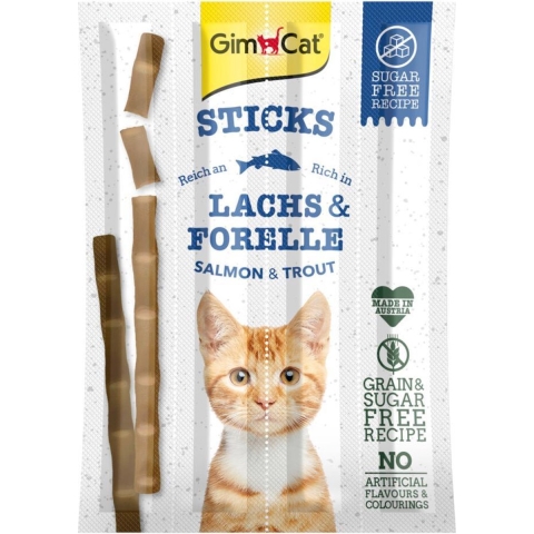24x GimCat Sticks Zalm&Forel 4 stuks