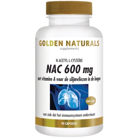Gratis Verzending: Golden Naturals NAC 600mg 90 vegacapsules