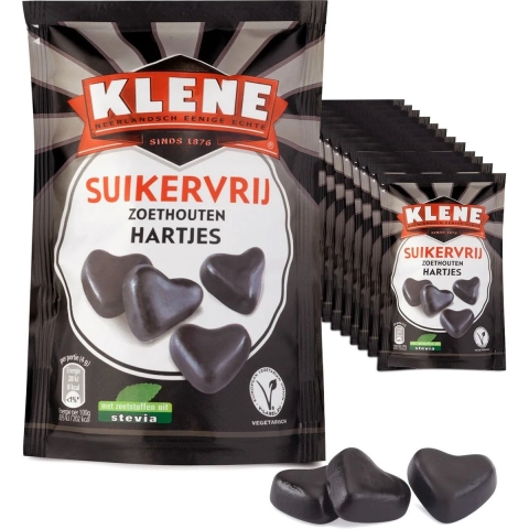 12x Klene Zoethout Hartjes Suikervrij 105 gr