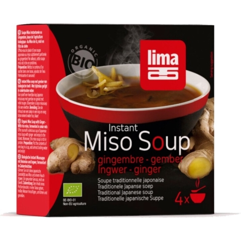 6x Lima Soep Miso Gember Instant Bio 60 gr