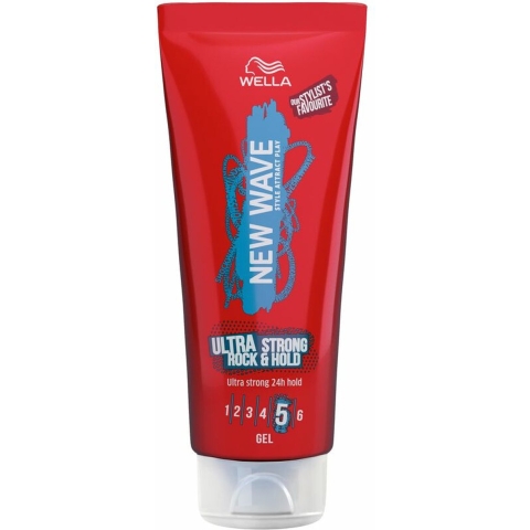 6x Wella New Wave Rock&Hold Ultra Strong Gel 200 ml