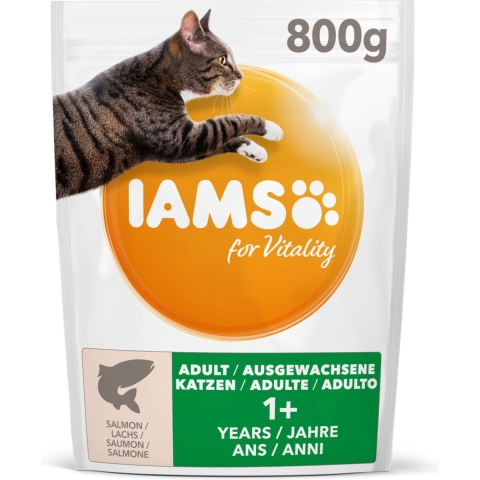 5x Iams Kat Adult Zalm 800 gr