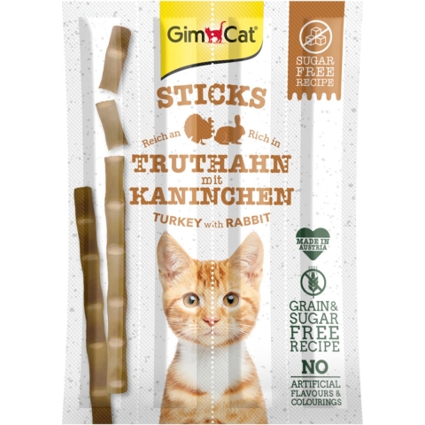 24x GimCat Sticks Kalkoen&Konijn 4 stuks