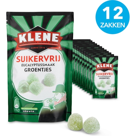 12x Klene Groentjes Suikervrij 90 gr