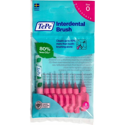 6x TePe Interdentale Ragers Original 0,4 mm Roze 8 stuks