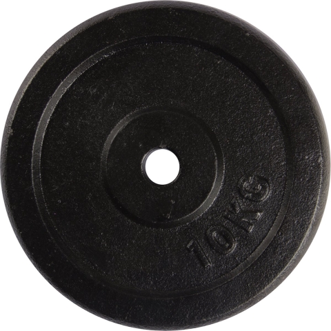 VirtuFit Gietijzeren Halterschijf - Halter gewicht - 30 mm - 10 kg - Zwart