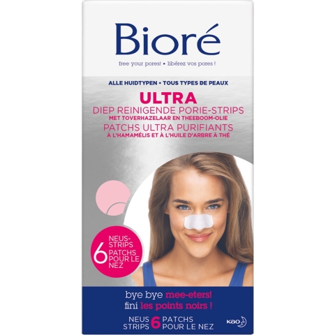 4x Bioré Neusstrips Ultra Diep Reinigend 6 stuks