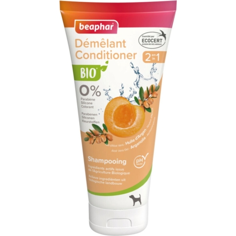 3x Beaphar Bio Shampoo Tube Conditioner 2-in-1 200 ml