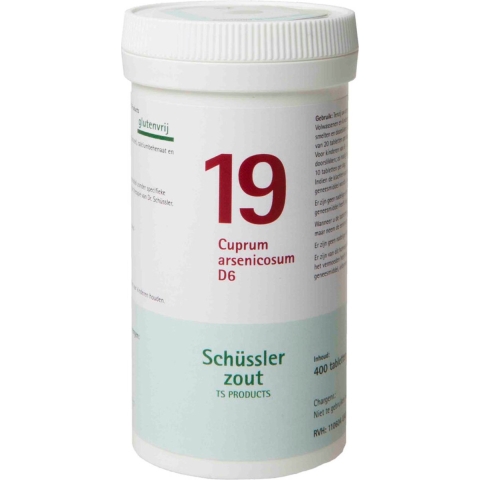 2x Pfluger Schussler Zout nr 19 Cuprum Arsenicosum D6 400 tabletten