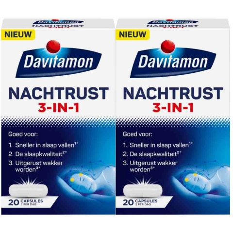 Gratis Verzending: 2x Davitamon Nachtrust 3-in-1 20 capsules