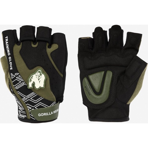 Gorilla Wear Mitchell Training Handschoenen 2.0 - Zwart/Legergroen - 2XL