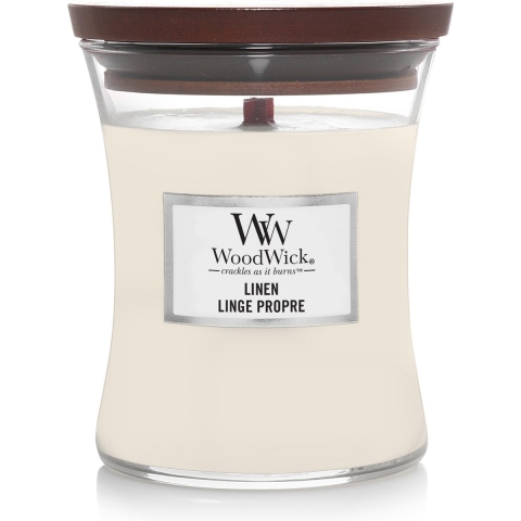 WoodWick Geurkaars Medium Linen 275 gr