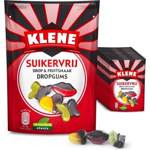 12x Klene Dropgums Suikervrij 105 gr