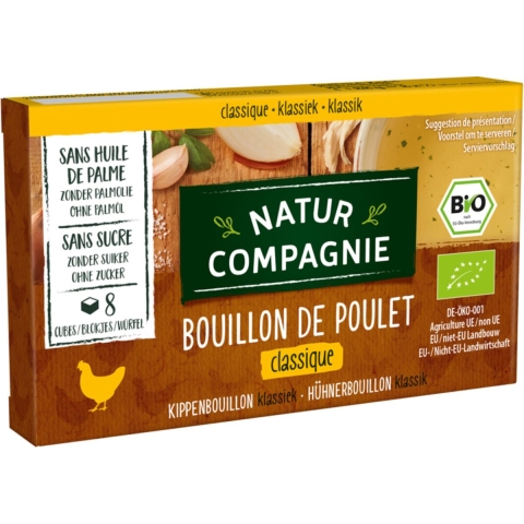 12x Natur Compagnie Kippenbouillon Bio 8 stuks