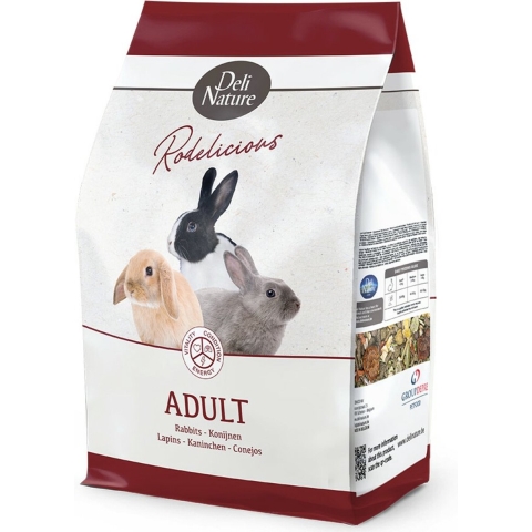 4x Deli Nature Rodelicious Adult Konijnen 2,5 kg