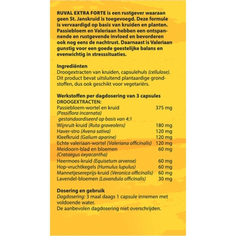 Gratis Verzending: Bloem Ruval Zonder St. Janskruid 100 capsules