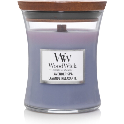 WoodWick Geurkaars Medium Lavender Spa 275 gr