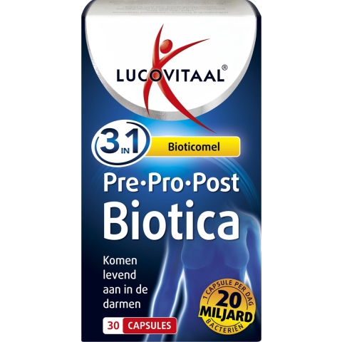 2+2 gratis: Lucovitaal Pre- Pro- Post Biotica 30 capsules