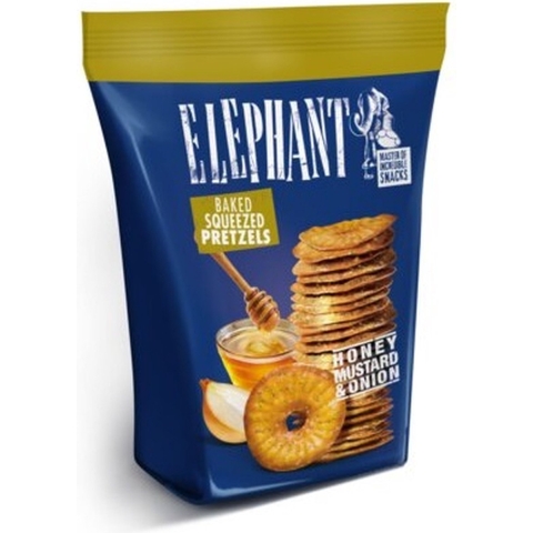 12x Elephant Pretzels Honing, Mosterd&Ui 160 gr
