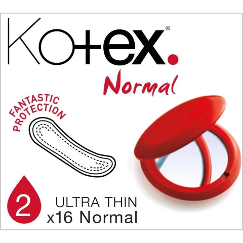 12x Kotex Ultra Thin Normal 16 stuks