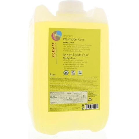 Sonett Wasmiddel Vloeibaar Color 67 Wasbeurten 5 liter