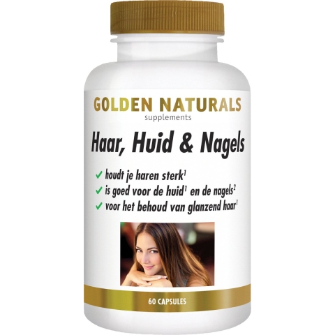 Gratis Verzending: Golden Naturals Haar, Huid&Nagels 60 vegacapsules